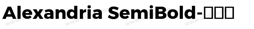 Alexandria SemiBold字体转换
